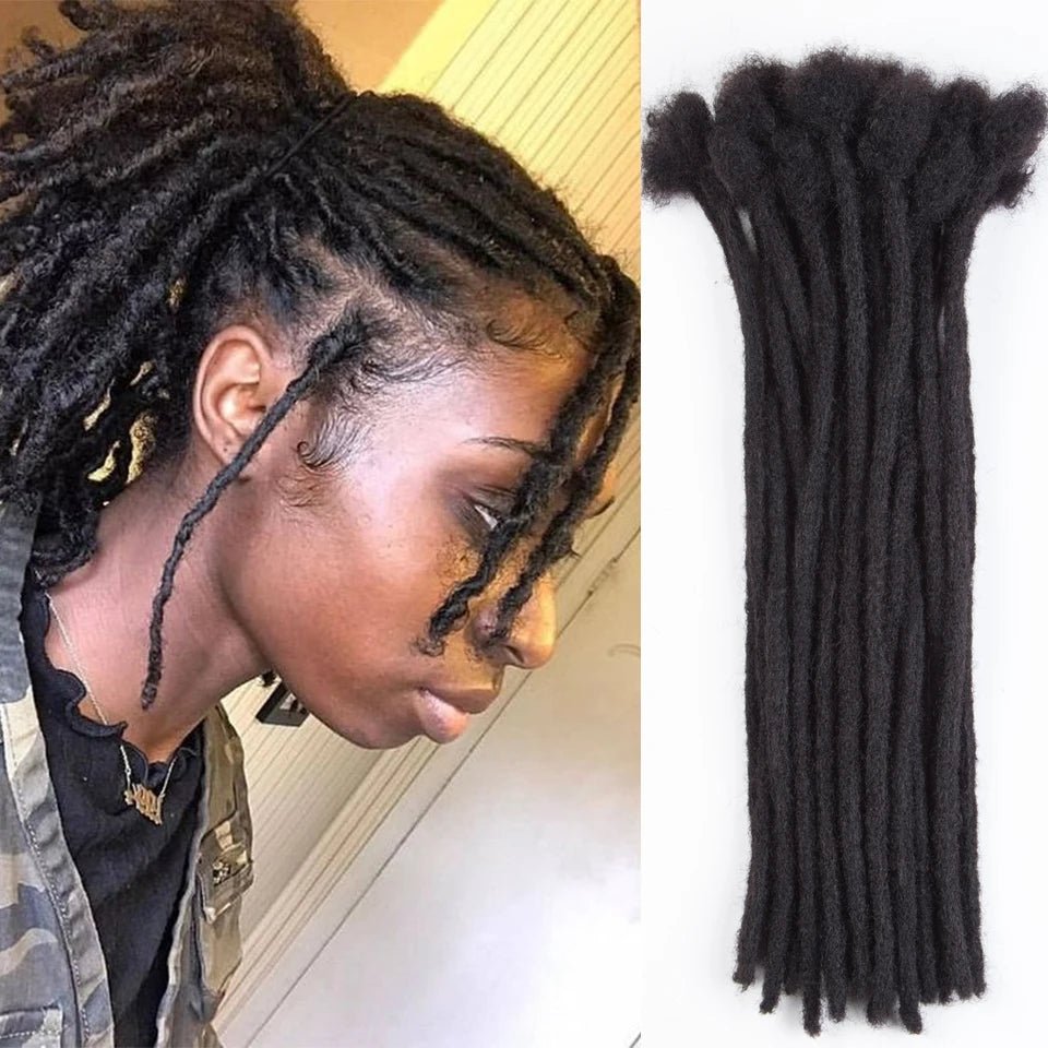 100% Brazilian Human Hair Dreadlocks 0.6CM Crochet Braid by REMY - 18Inches - Bella Bourget