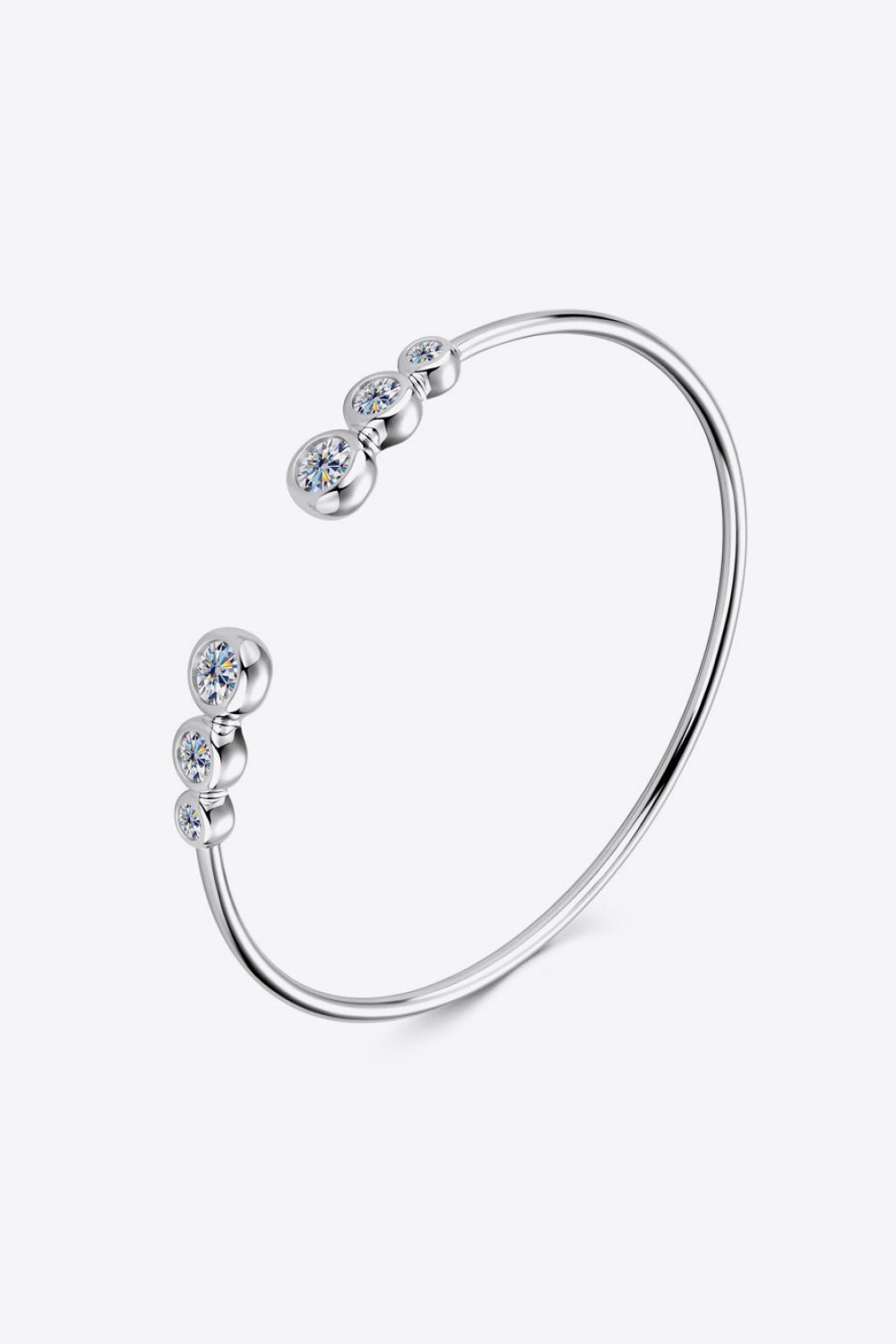 1.8 Carat Moissanite 925 Sterling Silver or 18K Gold - Plated Bracelet - Bracelets - Silver - Bella Bourget