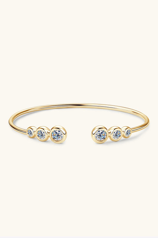 1.8 Carat Moissanite 925 Sterling Silver or 18K Gold - Plated Bracelet - Bracelets - Gold - Bella Bourget