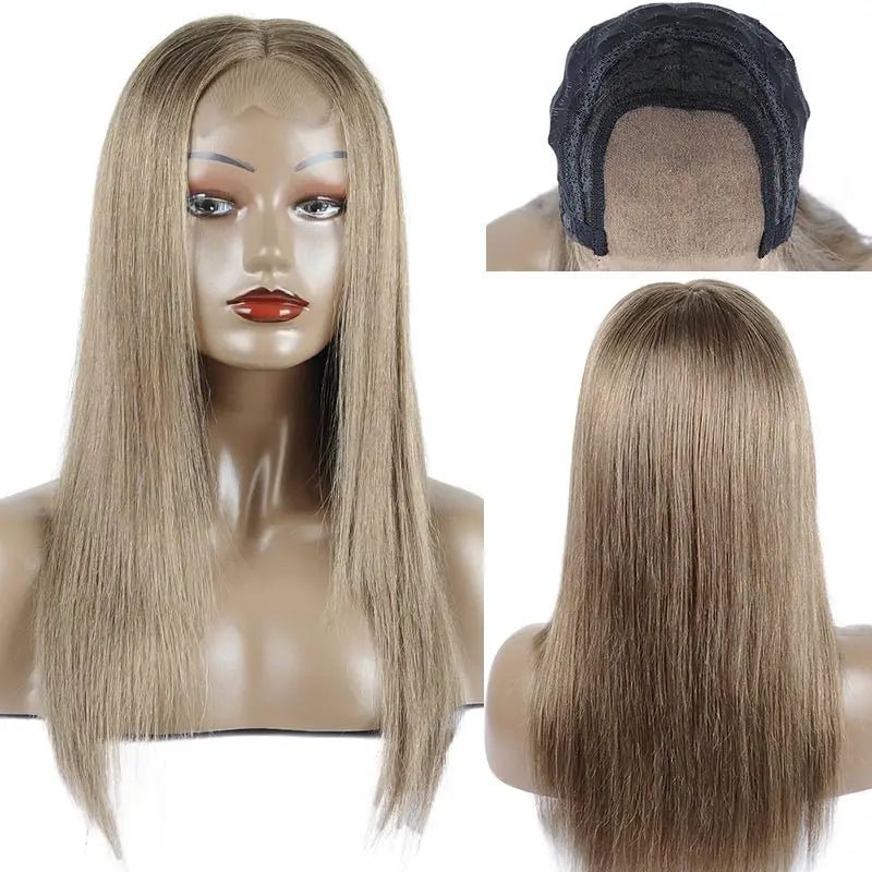 4*4 Lace Closure, Lace Front Pre - plucked with Baby Hair Straight Brazilian Human Hair Wig with 130% Density - T1B 126 - Bella Bourget