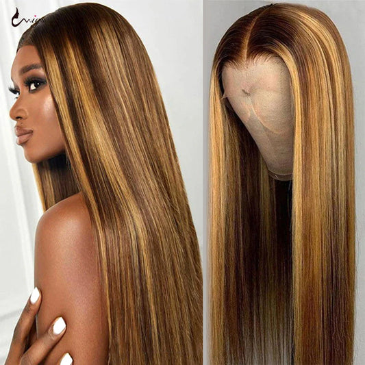 Highlighted Lace Front Human Hair Wig from 4/27