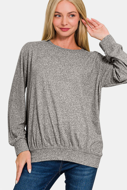 Zenana Full Size Round Neck Top