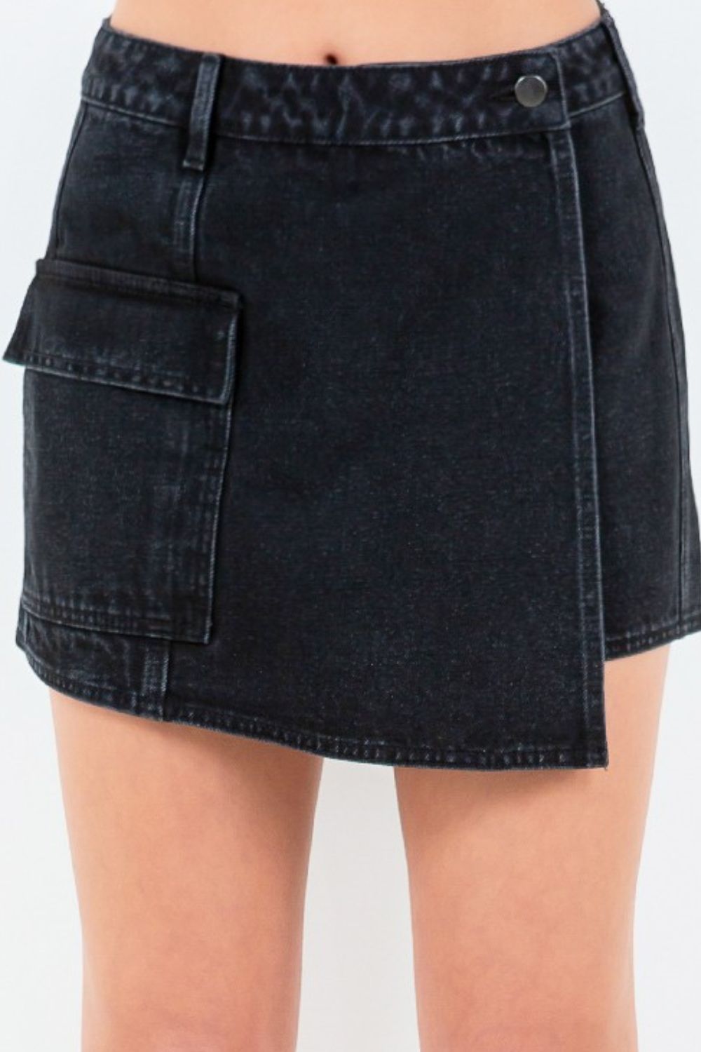 American Bazi Cargo Pocket Mini Skort - Skirt - Black - Bella Bourget