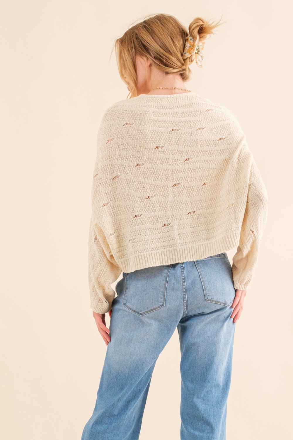 And The Why Dolman Sleeves Sweater - Sweater - NATURAL - Bella Bourget