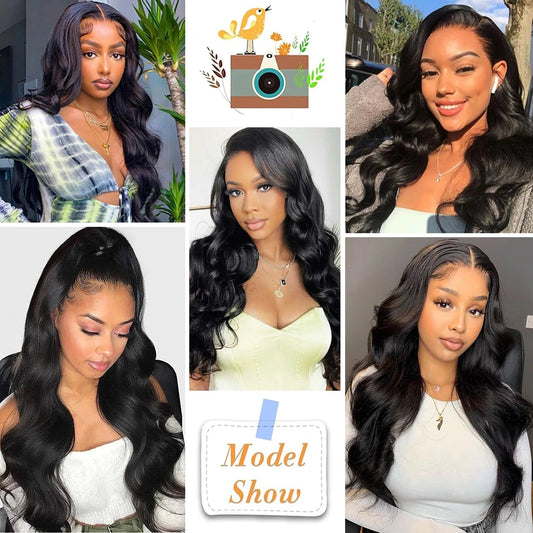 Body Wave Frontal Wig 13X4 Lace Front Wigs for Women Human Hair 180% Density Hair Natural - 26" - Bella Bourget