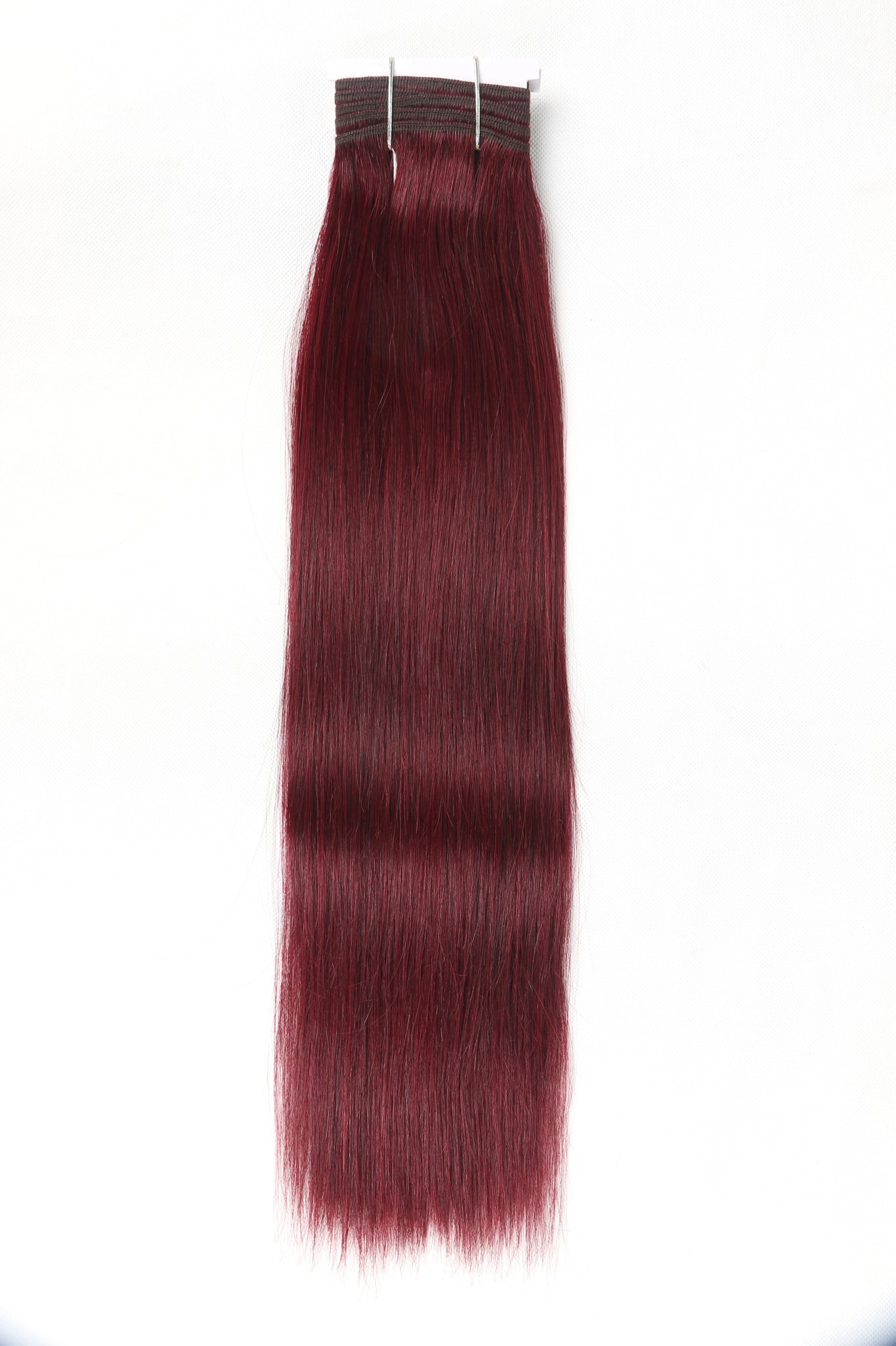 Brazilian Straight Hair Bundles Bone Straight Human Hair Extension Ombre Human Hair Bundles Burgundy 99J Brown - 27 - Bella Bourget