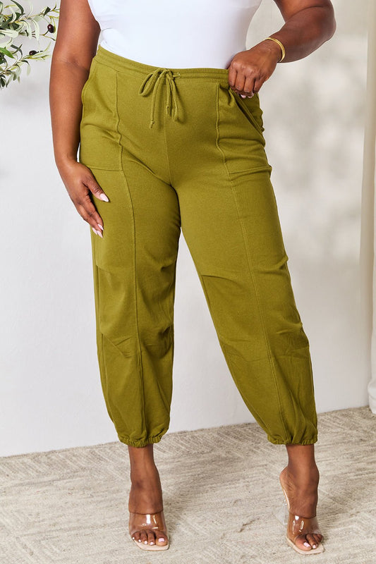 Culture Code Full Size Drawstring Sweatpants with pockets - Pants - True Moss - Bella Bourget