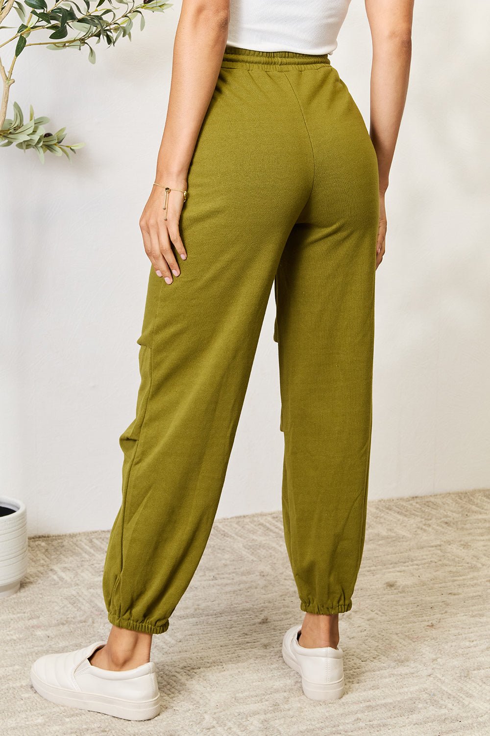 Culture Code Full Size Drawstring Sweatpants with pockets - Pants - True Moss - Bella Bourget