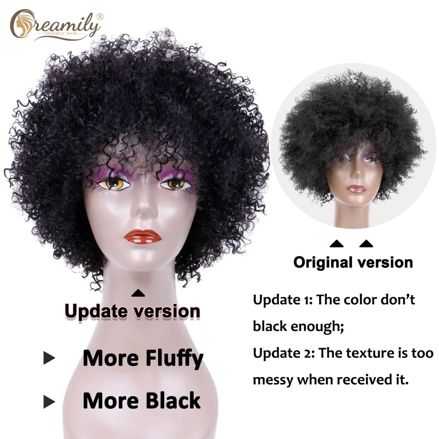 Curly Wigs Brazilian Remy Black Wigs Glueless Wigs Human Hair Wefted Wig Caps - Natural Spiral Black - Bella Bourget