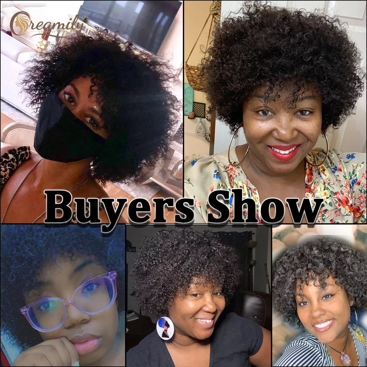 Curly Wigs Brazilian Remy Black Wigs Glueless Wigs Human Hair Wefted Wig Caps - Natural Spiral Black - Bella Bourget