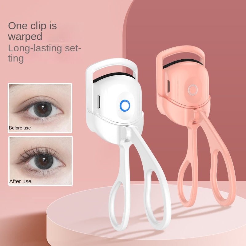 Eyelash Curler Portable Electric Heated Comb Eye Lash Long Lasting Eyelashes Curls Thermal Eyelash Curler Makeup Tools Heated Eyelash Curlers,Rechargeable Electric Eyelash Curler,Handheld Eyelash Heat - Pink - Bella Bourget