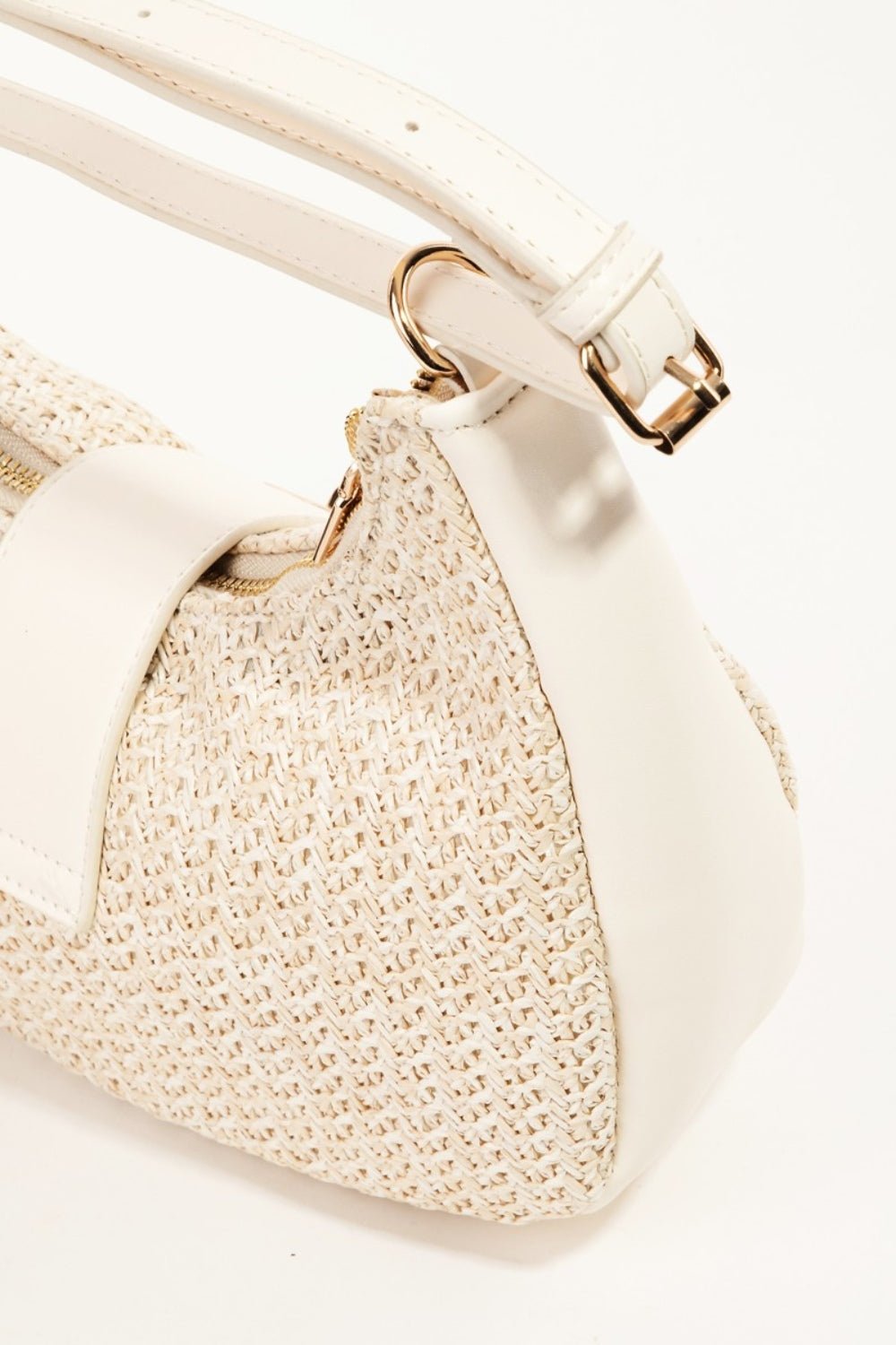 Fame Straw Braid Hobo Bag - bag - Ivory - Bella Bourget