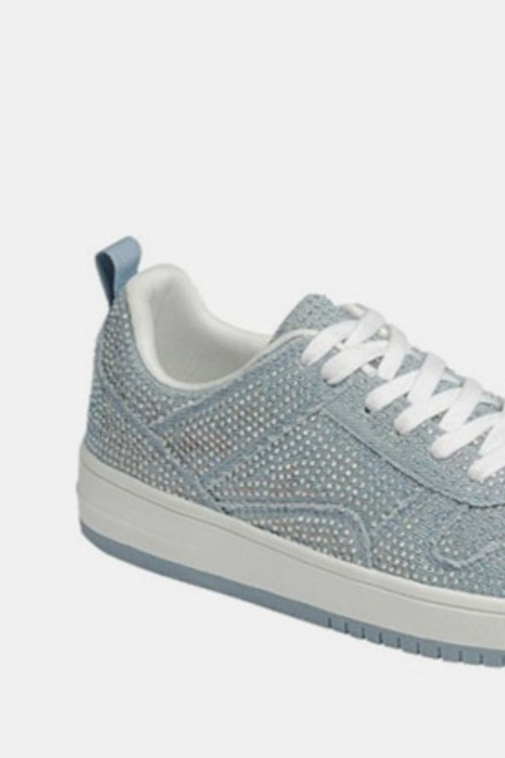 Forever Link Rhinestone Platform Flat Sneakers - Sneakers - Blue Denim - Bella Bourget