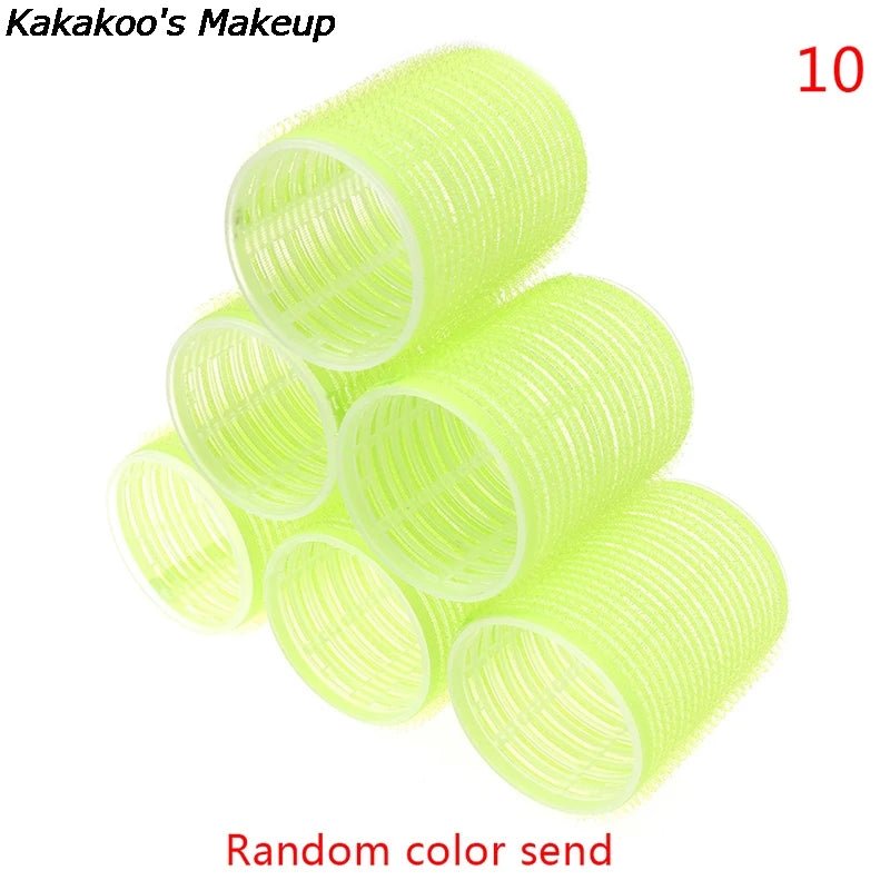 Hair Rollers 6Pcs Curlers Self Grip Holding Rollers Hairdressing Curlers Hair Design Sticky Cling Style for DIY - 2.5Cm - Bella Bourget