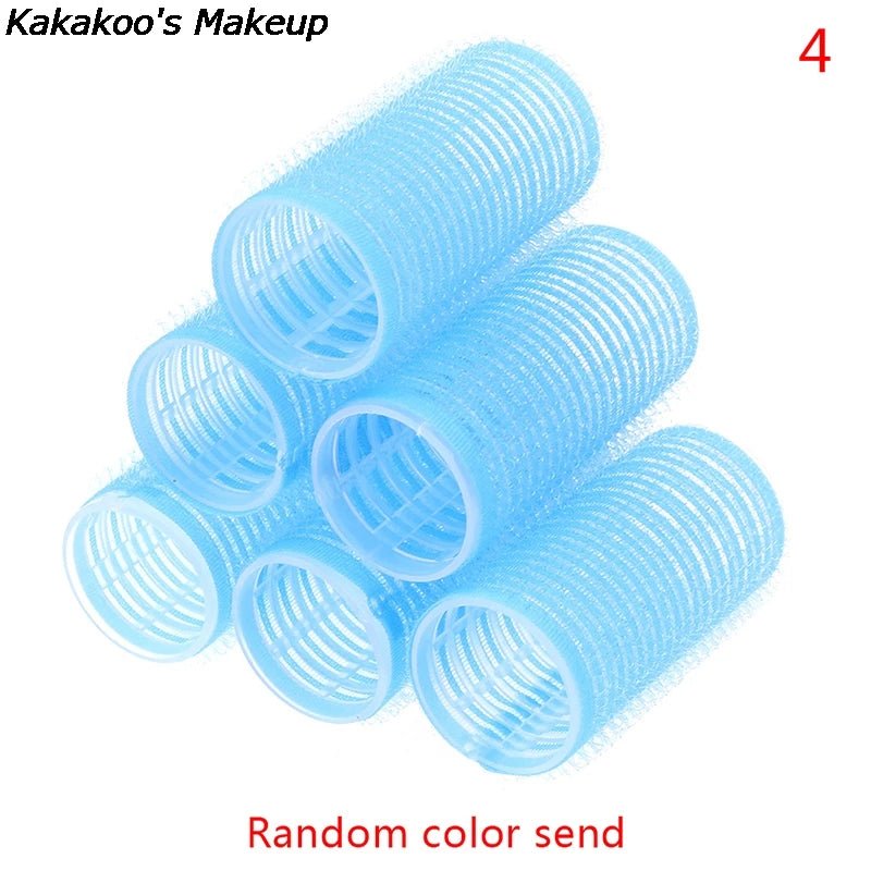 Hair Rollers 6Pcs Curlers Self Grip Holding Rollers Hairdressing Curlers Hair Design Sticky Cling Style for DIY - 3.6Cm - Bella Bourget