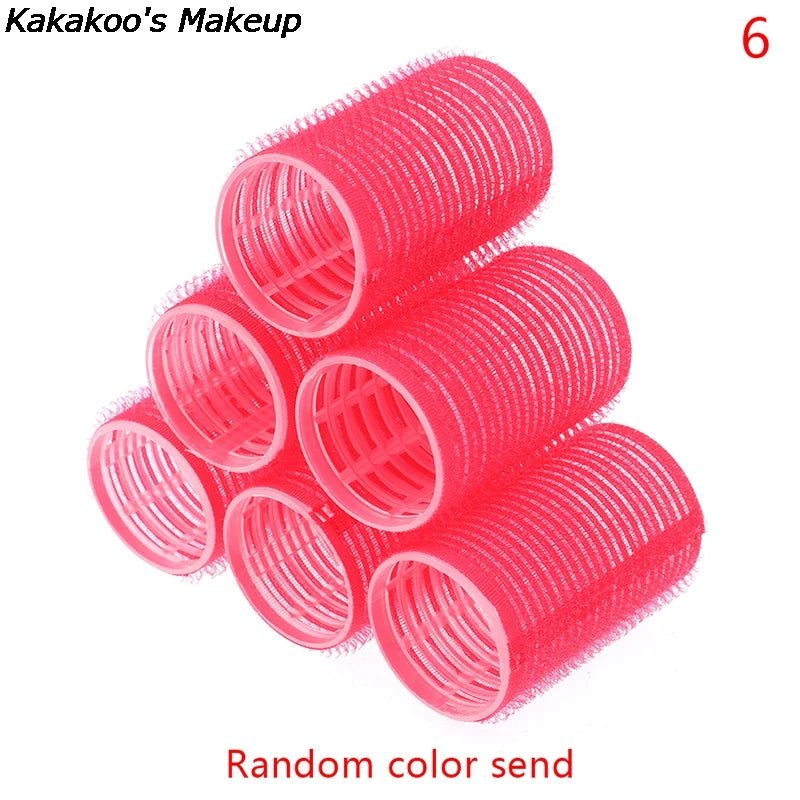 Hair Rollers 6Pcs Curlers Self Grip Holding Rollers Hairdressing Curlers Hair Design Sticky Cling Style for DIY - 3.6Cm - Bella Bourget