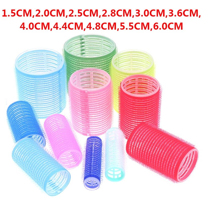 Hair Rollers 6Pcs Curlers Self Grip Holding Rollers Hairdressing Curlers Hair Design Sticky Cling Style for DIY - 2.5Cm - Bella Bourget