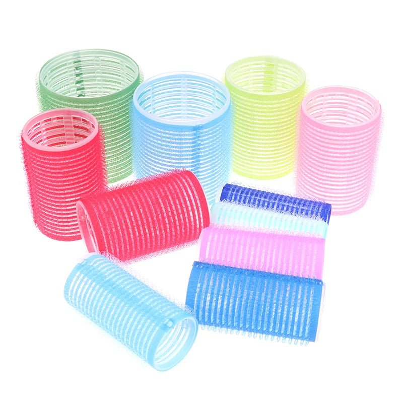 Hair Rollers 6Pcs Curlers Self Grip Holding Rollers Hairdressing Curlers Hair Design Sticky Cling Style for DIY - 2.5Cm - Bella Bourget