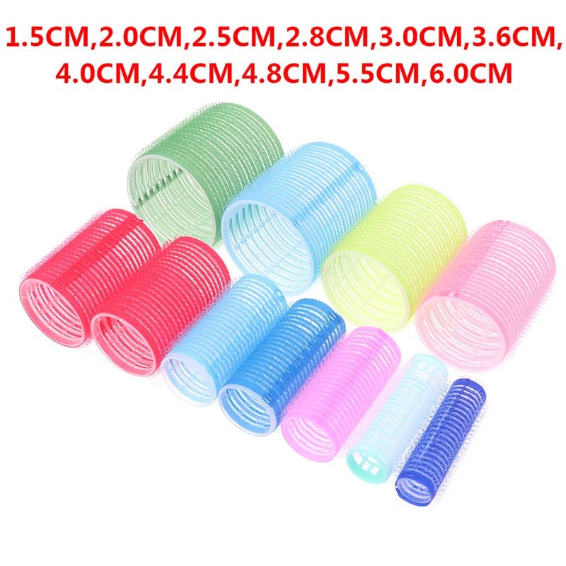 Hair Rollers 6Pcs Curlers Self Grip Holding Rollers Hairdressing Curlers Hair Design Sticky Cling Style for DIY - 2.5Cm - Bella Bourget