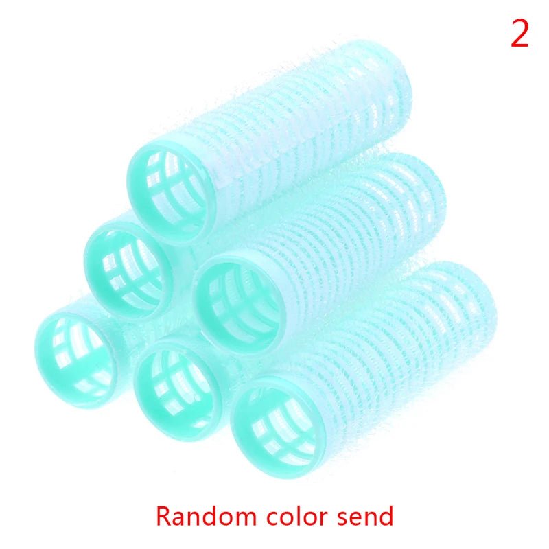 Hair Rollers 6Pcs Curlers Self Grip Holding Rollers Hairdressing Curlers Hair Design Sticky Cling Style for DIY - 2.5Cm - Bella Bourget