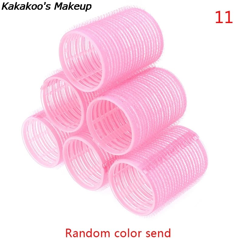 Hair Rollers 6Pcs Curlers Self Grip Holding Rollers Hairdressing Curlers Hair Design Sticky Cling Style for DIY - 2.5Cm - Bella Bourget