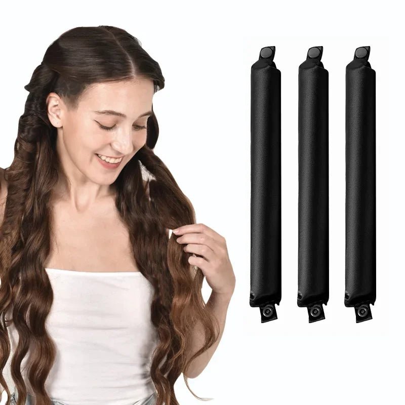 Heatless Hair Curlers Satin Curling Rod Headband No Heat Silk Curls Lazy Hair Rollers Soft Hair Curler to Sleep in Styling Tools - 4Pcs Muli - Color - Bella Bourget