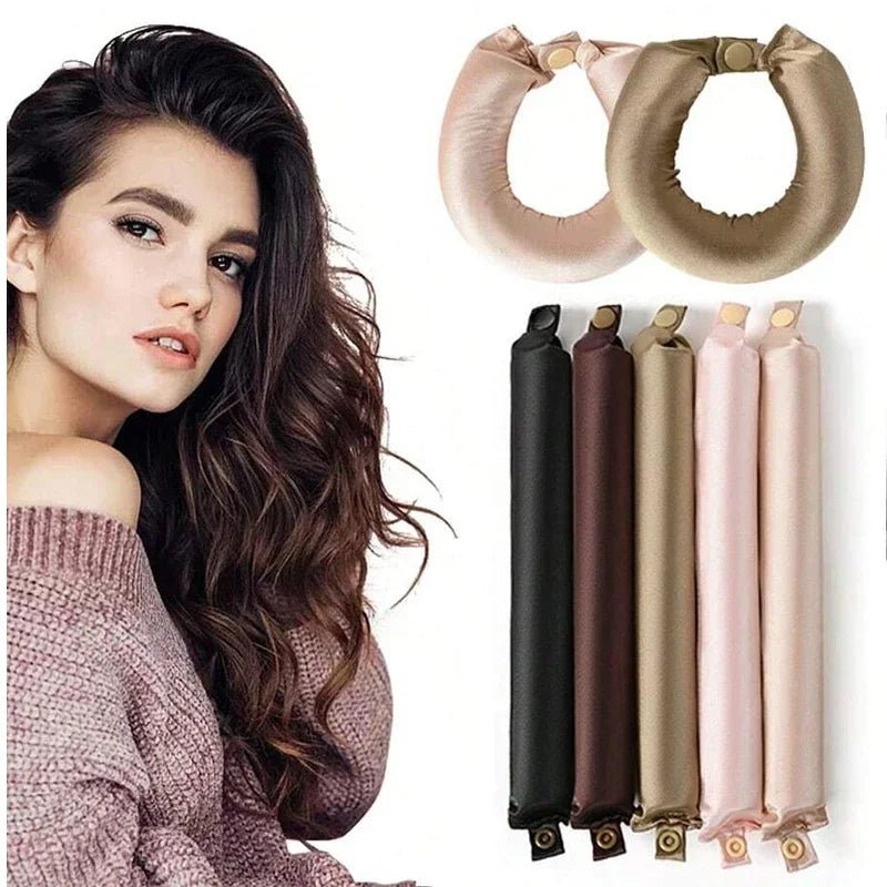 Heatless Hair Curlers Satin Curling Rod Headband No Heat Silk Curls Lazy Hair Rollers Soft Hair Curler to Sleep in Styling Tools - 4Pcs Muli - Color - Bella Bourget