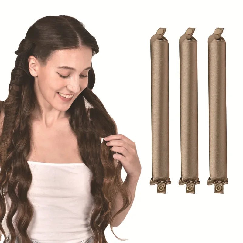 Heatless Hair Curlers Satin Curling Rod Headband No Heat Silk Curls Lazy Hair Rollers Soft Hair Curler to Sleep in Styling Tools - 4Pcs Muli - Color - Bella Bourget