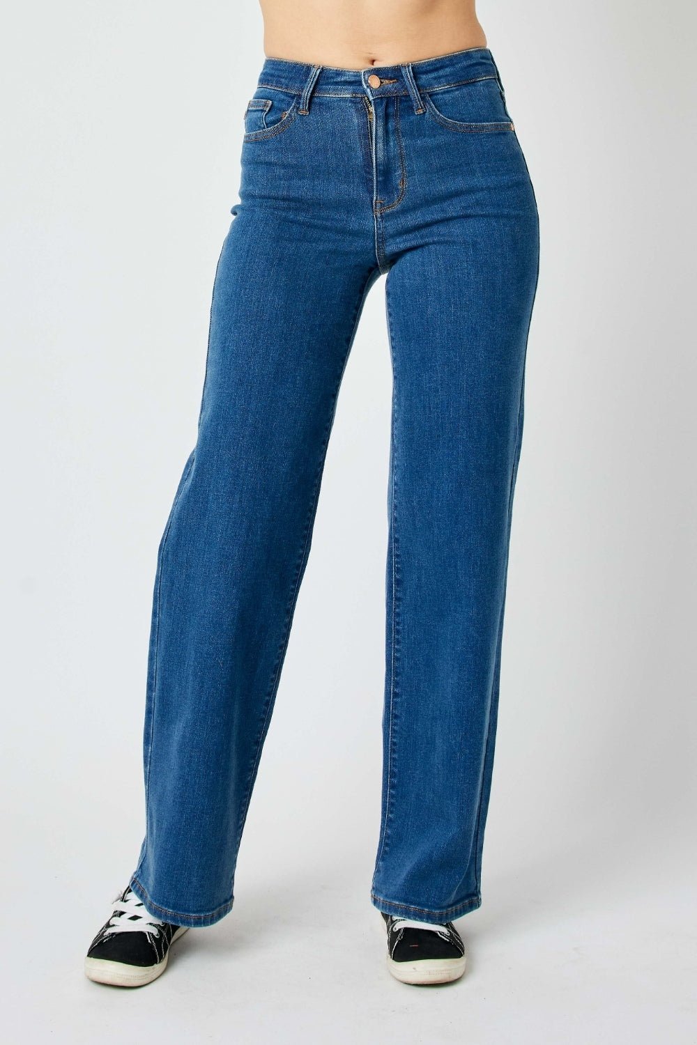 Judy Blue Full Size High Rise Straight Jeans - Jeans - Medium - Bella Bourget