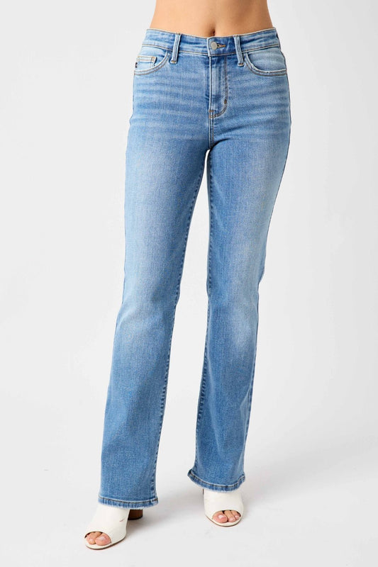 Judy Blue Full Size High Waist Straight Jeans - jeans - Medium - Bella Bourget