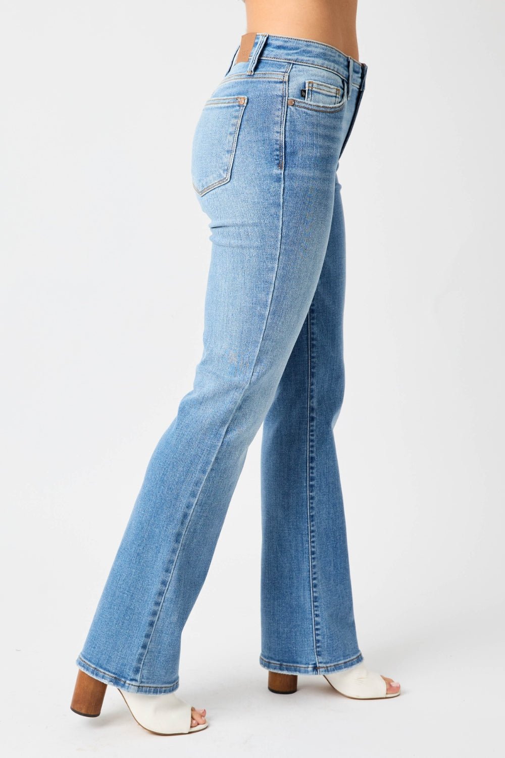 Judy Blue Full Size High Waist Straight Jeans - jeans - Medium - Bella Bourget