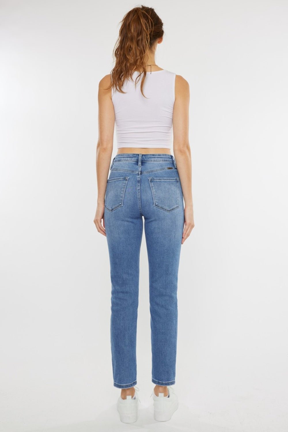 Kancan Full Size Cat's Whiskers High Waist Jeans - jeans - ML - Bella Bourget