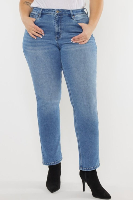 Kancan Full Size Cat's Whiskers High Waist Jeans - jeans - ML - Bella Bourget