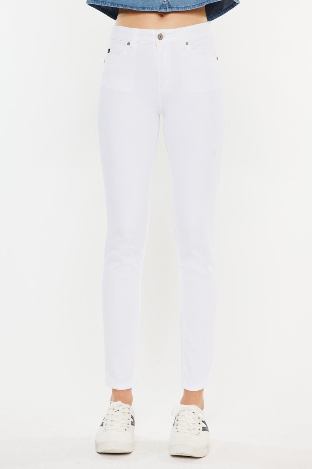 Kancan High Rise Ankle Skinny Jeans - jeans - White - Bella Bourget