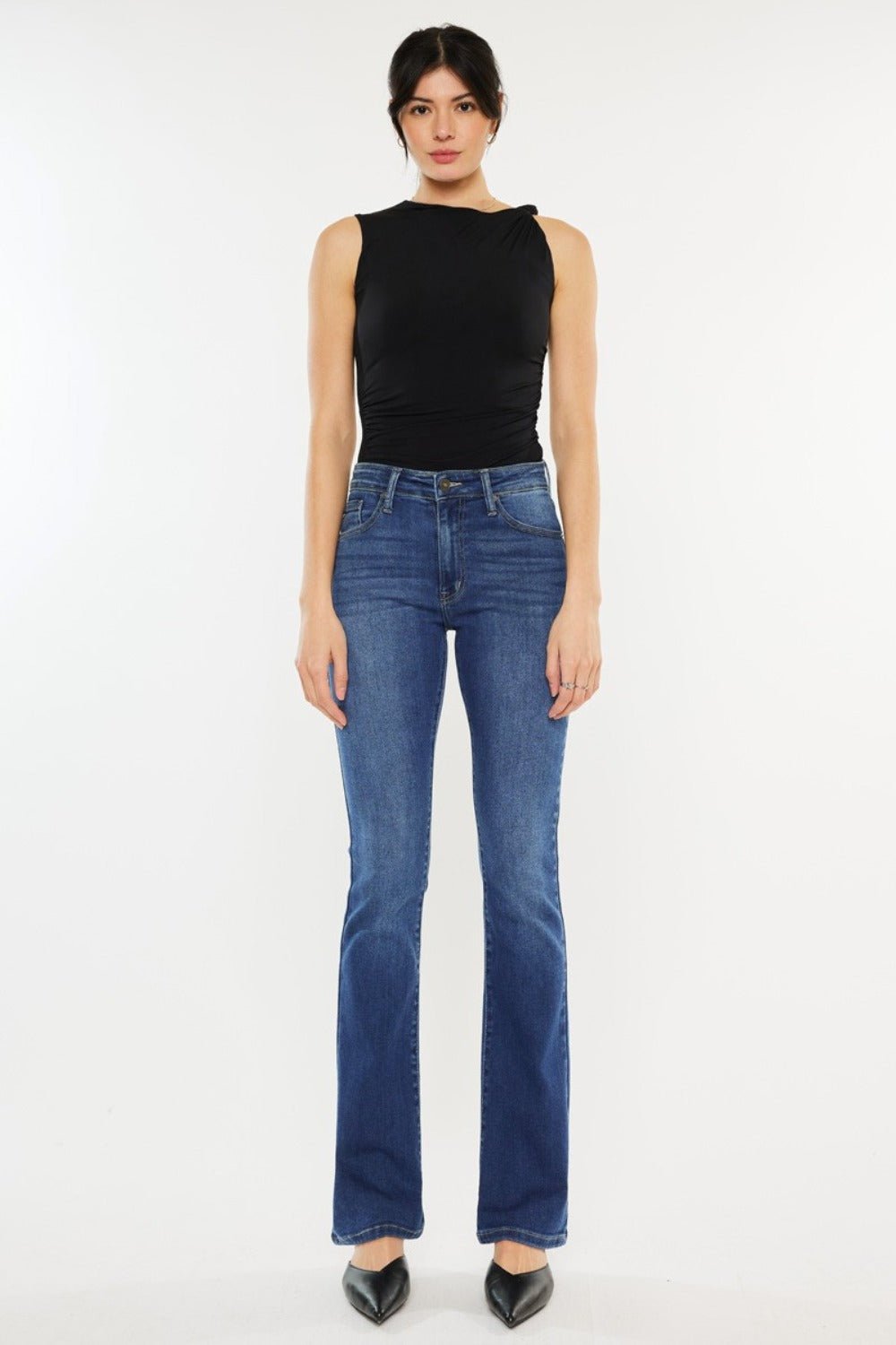 Kancan High Rise Slim Bootcut Jeans - Jeans - Medium - Bella Bourget