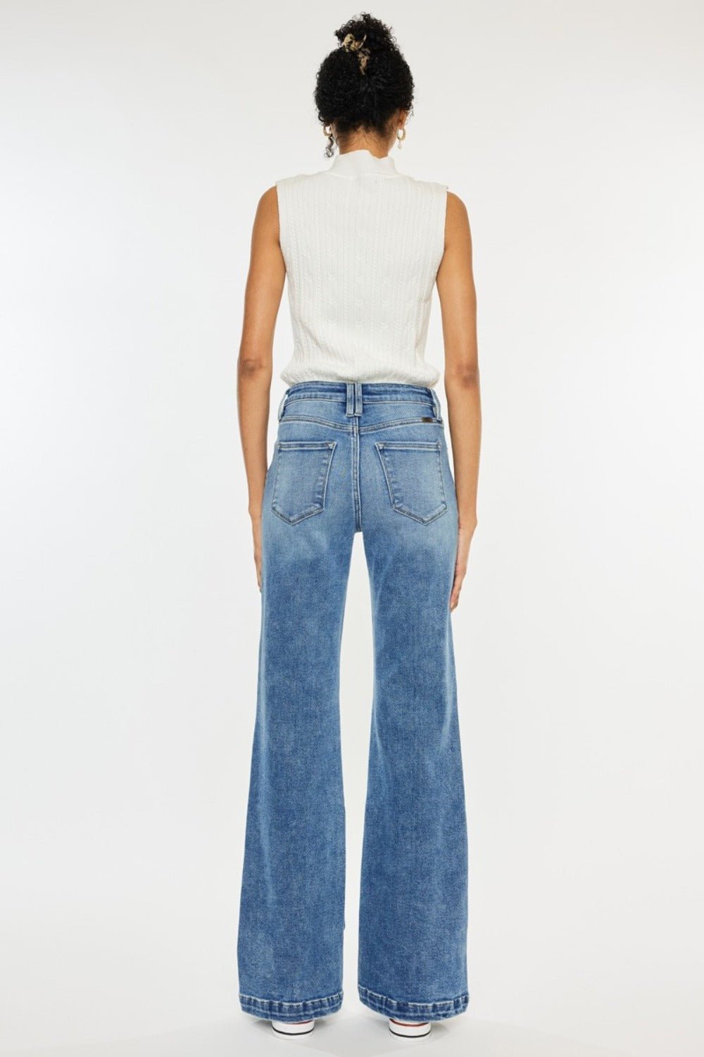 Kancan High Rise Wide Leg Jeans - Jeans - Medium - Bella Bourget