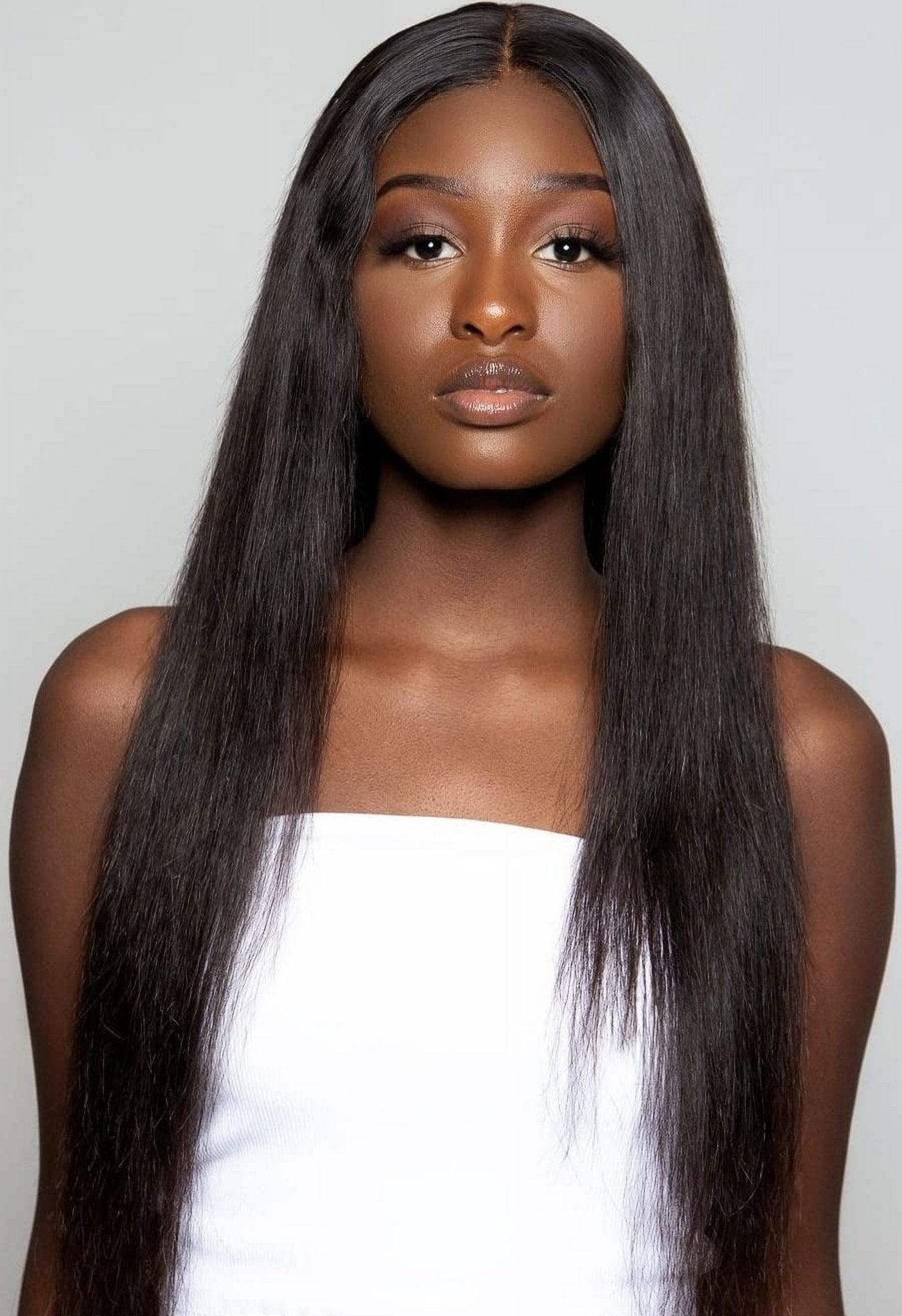 Long Straight Wigs 26 Inch, Hair Natural Hairline Synthetic Wigs Heat Resistant Fibre for Daily Party Use - 26" - Bella Bourget