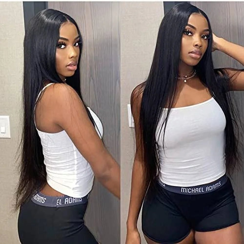 Long Straight Wigs 26 Inch, Hair Natural Hairline Synthetic Wigs Heat Resistant Fibre for Daily Party Use - 26" - Bella Bourget