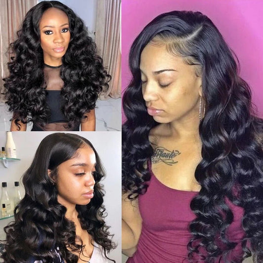 Loose Wave Hair Bundles 100% Human Hair Weave Bundles 12A Remy Brazilian Weaving Human Hair Extensions - Natural Color - Bella Bourget