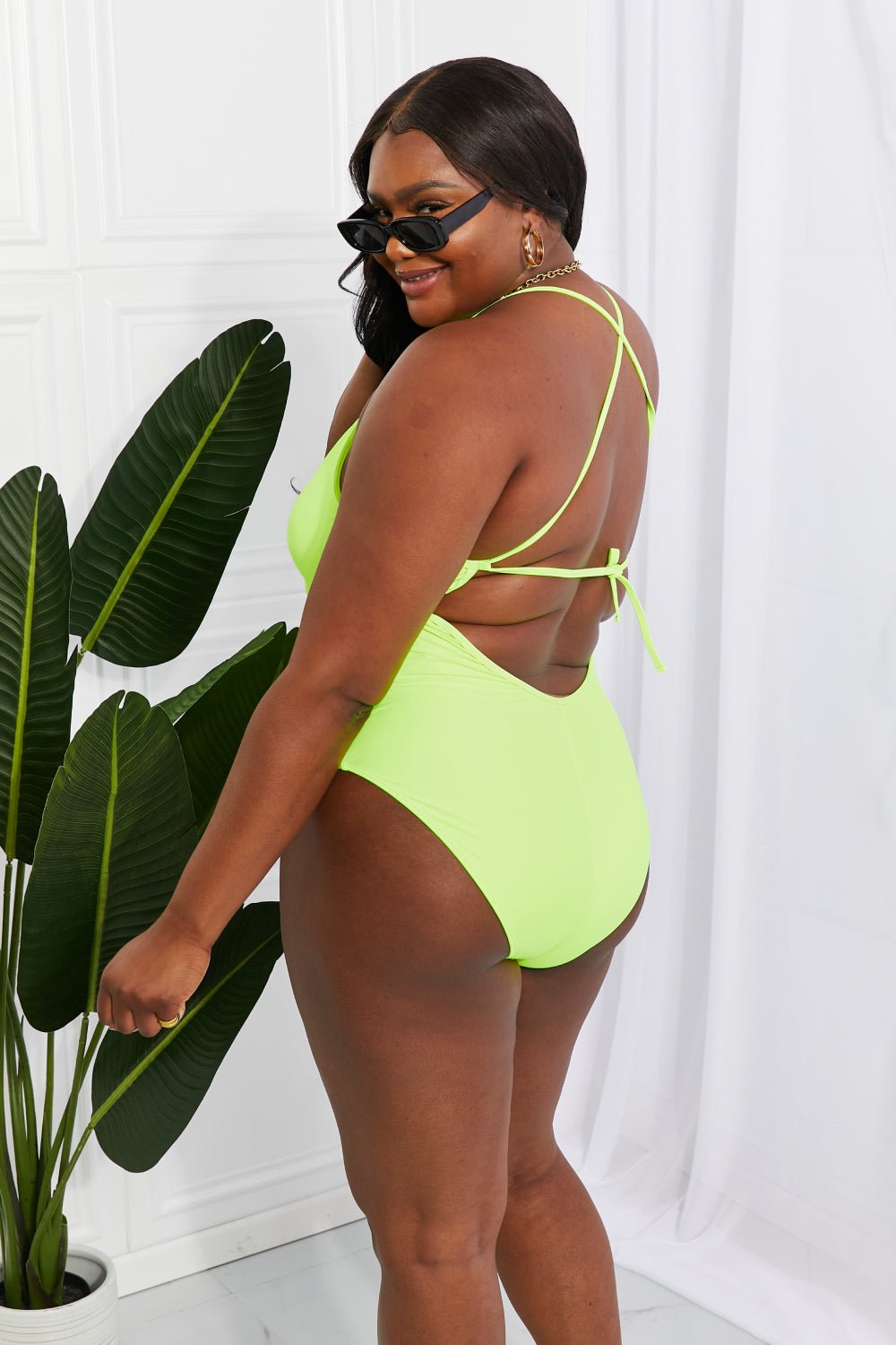 Marina West Swim High Tide One - Piece in Lemon - Lime - One - Piece Swimsuit - Lemon - Bella Bourget