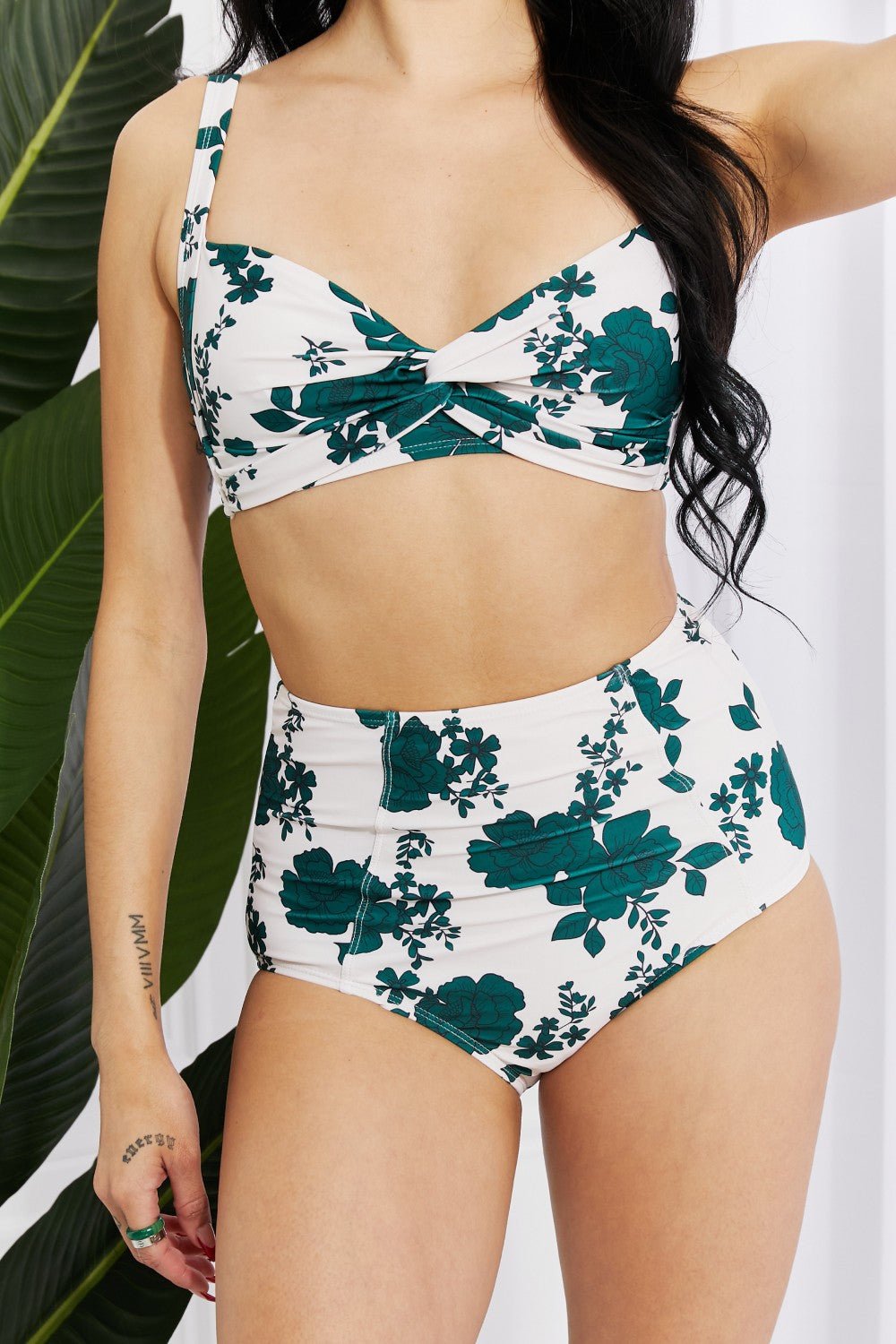 Marina West Swim Take A Dip Twist High - Rise Bikini in Forest - Two - Piece Swimsuit - Forest - Bella Bourget