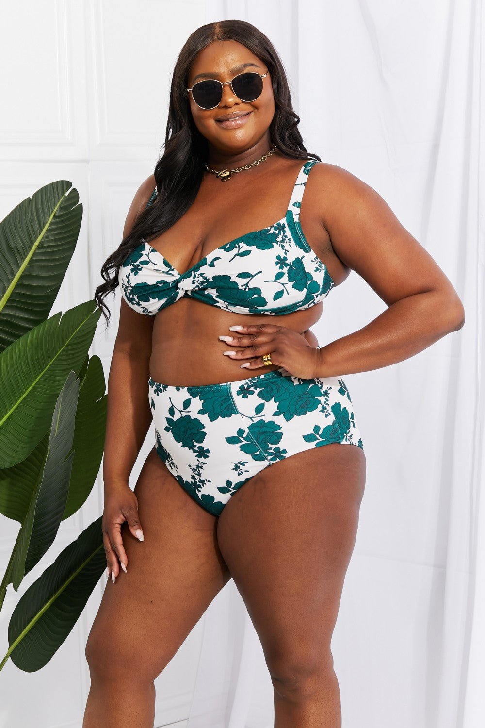 Marina West Swim Take A Dip Twist High - Rise Bikini in Forest - Two - Piece Swimsuit - Forest - Bella Bourget