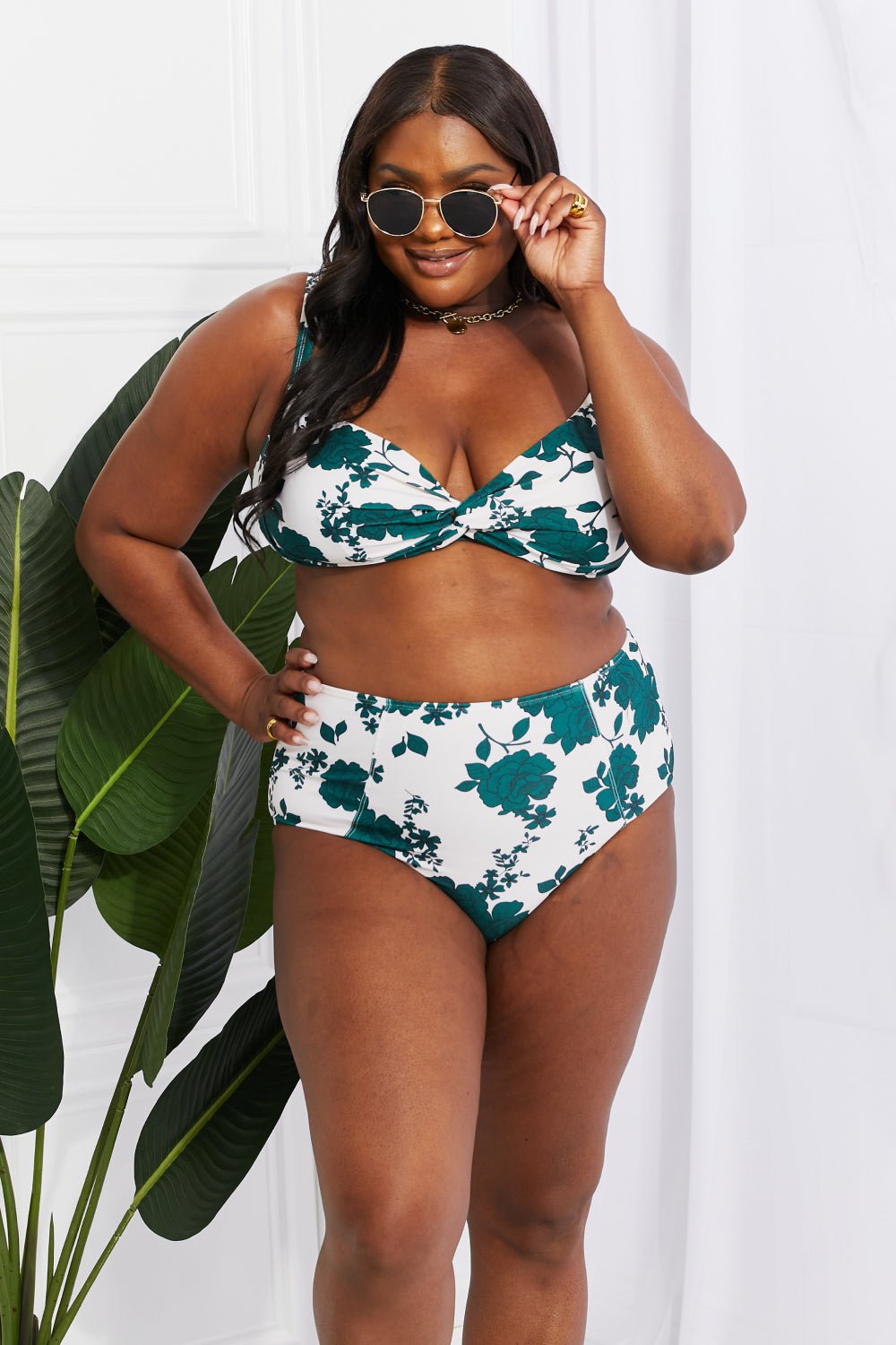 Marina West Swim Take A Dip Twist High - Rise Bikini in Forest - Two - Piece Swimsuit - Forest - Bella Bourget