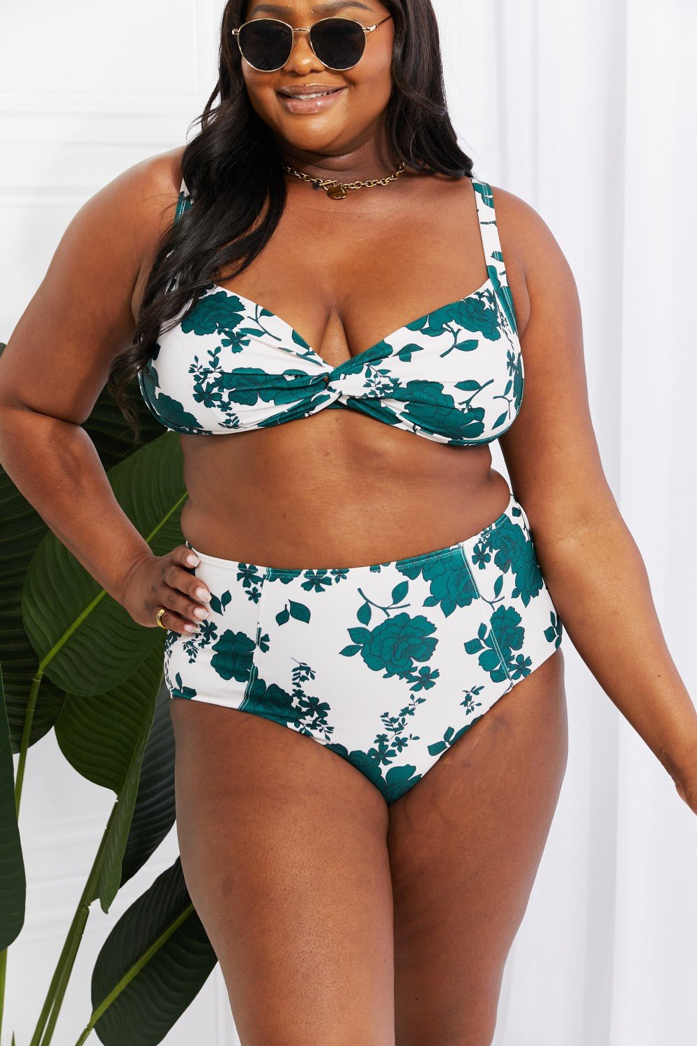 Marina West Swim Take A Dip Twist High - Rise Bikini in Forest - Two - Piece Swimsuit - Forest - Bella Bourget