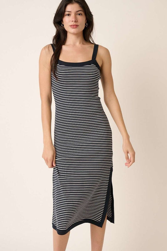 Mittoshop Contrast Striped Midi Cami Dress - Day Dress - Striped - Bella Bourget