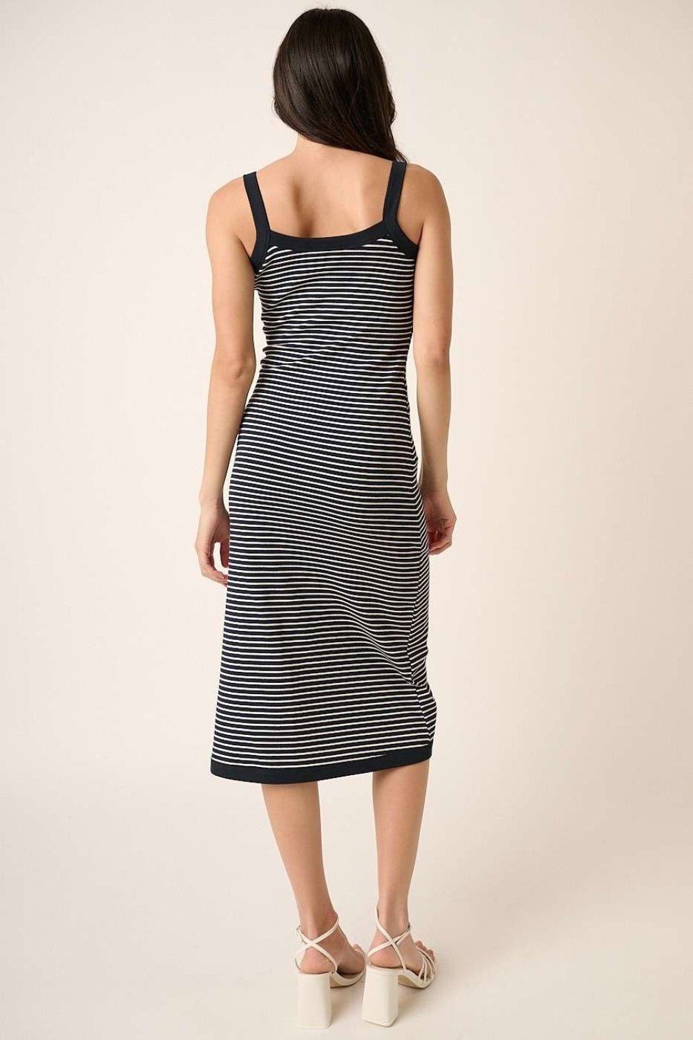 Mittoshop Contrast Striped Midi Cami Dress - Day Dress - Striped - Bella Bourget