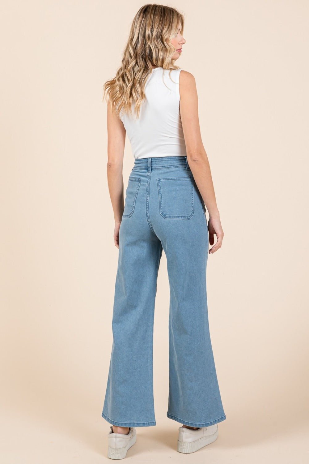 Mittoshop High Waist Wide Leg Jeans - Jeans - Denim - Bella Bourget