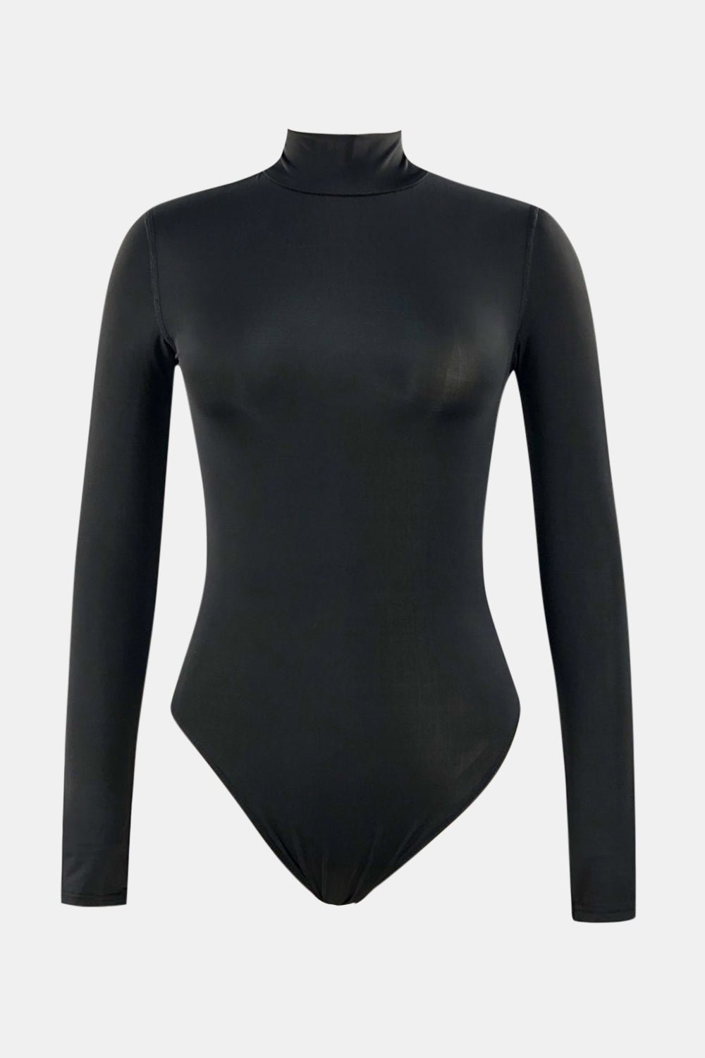 Mock Neck Long Sleeve One - Piece Swimwear - One - Piece Swimsuit - Black - Bella Bourget