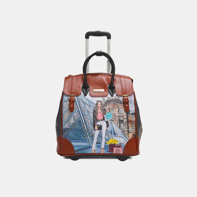 Nicole Lee USA Printed Rolling Tote Bag - bag - Tour de Paris - Bella Bourget