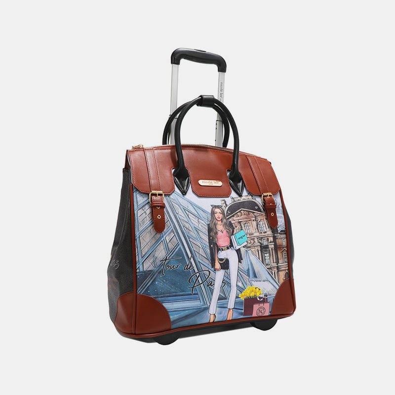 Nicole Lee USA Printed Rolling Tote Bag - bag - Tour de Paris - Bella Bourget